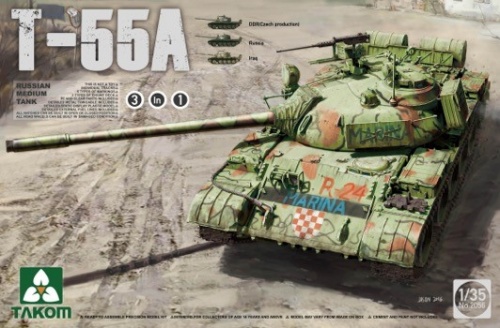 タコム TKO2056 1/35 ロシア軍 T－55A 中戦車 3 in 1